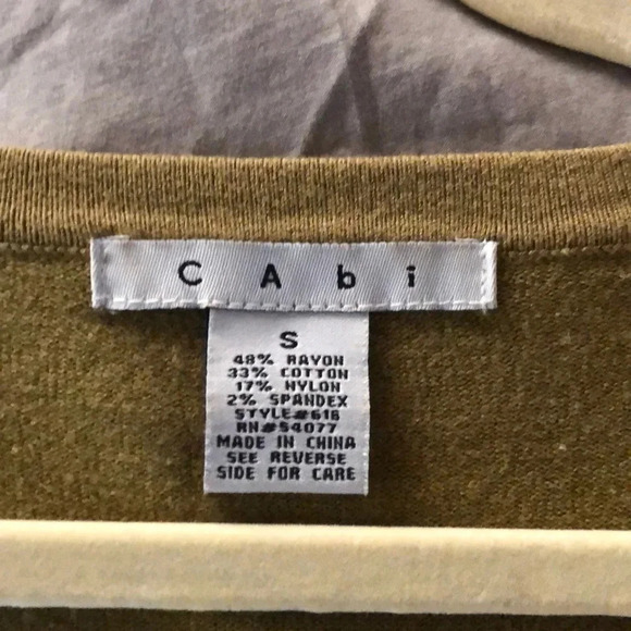 CABi Armygreen V-Neck Sweater‎ - Picture 2 of 4